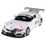 彩珀（CAIPO）1:24合金汽车模型白色宝马Z4 GT3赛跑车声光开门前轮转动儿童玩具 1：24宝马Z4 GT3-白色