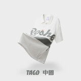 TAGD中國官方品牌店 慵懒风短袖夏季新款潮流美式时尚休闲T恤男女同款 白色（款式偏宽松） 2XL （建议身高185-190）