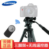 云腾（YUNTENG） vct-80三脚架单反相机微单摄像机拍摄专业支架便携 手机直播拍照落地三角架 三脚架+相机遥控器 尼康D800/D810相机用