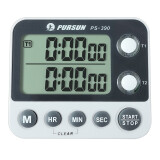 追日牌两通道正倒数计时器 厨房定时器 秒表计时器 发光按键 PS-390 白色