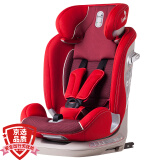 kiwy宝宝汽车儿童安全座椅isofix接口 可坐可躺 适合约9个月-12岁 艾莉 智能二代 至尊红