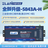 ZLAN8串口服务器八路RS485/232/422多串口转以太网TCPModbus网关MQTT/JSON模块上海卓岚ZLAN5843A-H ZLAN5843A-H ZLAN5843A-H（含485转接