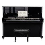 哈罗德HARRODSER P-1系列全新立式钢琴原装进口家用教学考级实木88键钢琴121高度 P-1 典雅黑