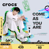 crocs卡骆驰白敬亭同款洞洞鞋拖鞋男鞋一脚蹬经典洞洞鞋女休闲鞋|10001 白色-100 37/38(230mm)