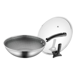 苏泊尔（SUPOR）炒锅不锈钢电磁炉燃气通用晶钻蜂巢炒菜锅家用CC30JA9