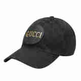古驰（GUCCI）太阳帽男女同款帽子GG棕色帆布棒球帽防晒遮阳帽 深灰色 S