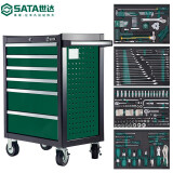 世达（SATA）移动维修工具箱 工具车 09932 242件通用机修汽修组套+工具车