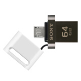 索尼（SONY）64GB U盘  USB 3.1 micro电脑手机双接口OTG 白色 读速130MB/s 手机U盘金属U盘 多用车载优盘
