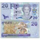 大洋洲-全新UNC斐济纸币2007-12年版 英女王伊丽莎白二世收藏套装 20元 P-112a 单张