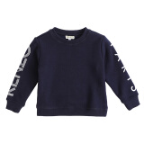 KENZO KIDS 高田贤三 奢侈品童装 男童海军蓝混纺长袖运动衫 KM15728 04 3A