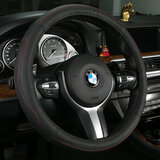 卡佳真皮汽车方向盘套 头层牛皮 专用四季牛皮把套 白色 大众朗行朗逸polo新帕萨特途观宝来速腾CC途锐