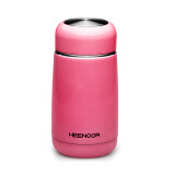希诺（HEENOOR）不锈钢保温杯女士可爱真空杯子 糖果色时尚创意便携学生水杯 粉红色 XN-5632 200ML