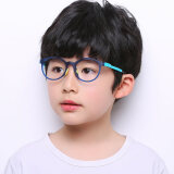 维品质儿童眼镜防蓝光眼镜小学生眼镜男女孩平光镜平光镜护目镜无度数 蓝框蓝腿
