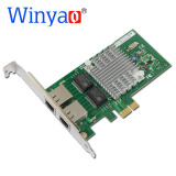 Winyao WY580T PCI-e X1 双口千兆网卡 82580 台式机1000M