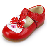 贝贝街区宝宝鞋子0-1岁-2岁女童鞋婴儿鞋子春夏季宝宝学步鞋防滑软底 红色 14码内长11cm