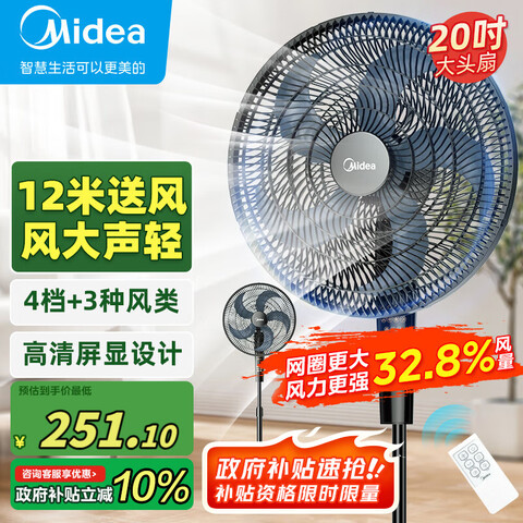 ӪģMideaȼҡͷʽ20ͷȽƵȰ칫ѭȹҵ12׾ңضʱFS45-23DR259Ԫ
