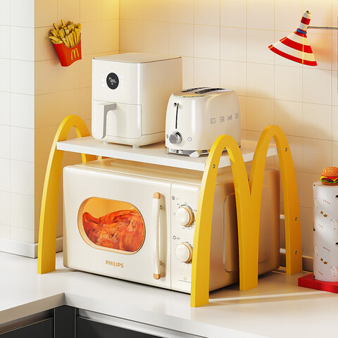 ��ͼʫ����΢��¯�����̨��๦�ܵ�������緹�ҿɳ������ɼ��ӡ��ӳ�51.5CM���ư�ɫ-֧�ܿ�+6��֧��