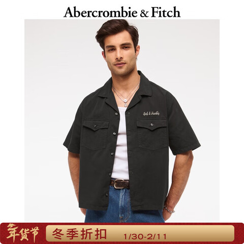 Abercrombie&Fitch��ʽ���ž���ʱ��ͼ���ٴ�����������25�＾��װ125-5204��ɫXS(170/84A)