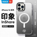 洛克（Rock） 苹果14手机壳磁吸无线iPhone14ProMax保护套防摔肤感壳印象渐变磁吸 黑色 iPhone 14