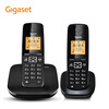 Gigaset原西门子数字无绳电话机 中文菜单远距离无线子母机家用办公信号强 固定座机C210一拖一(黑)