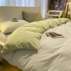 九洲鹿磨毛四件套 水洗棉简约裸睡双人床上用品床被套 200*230cm