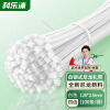 科乐浦（KELEPU）自锁式尼龙扎带小号3*120mm*2.5mm 电脑装机 园艺 桌面理线带束线捆扎绑带 白色 100条装