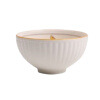 ZGYFJCH  家用米饭碗单个装餐具陶瓷小碗特别好看的吃饭碗 4.5英吋圆碗