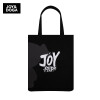 JOY&DOGA黑色帆布袋 单肩袋 大容量手提购物袋 环保袋 学生简约文艺小清新袋子 书袋子