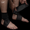 LAC护踝扭伤防护 绷带脚腕护踝 护脚踝篮球运动护具 均码单只装 黑色