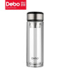 德铂（Debo） 舒尔特玻璃水杯双层便携高硼硅玻璃果汁杯DEP-745