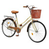 飞鸽（FLYING PIGEON）自行车成人女式轻便学生休闲复古城市通勤单车 仿捷26寸单速米黄