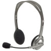 罗技（Logitech）耳机 H110多功能头戴式立体声耳机耳麦 经典PC耳机 双孔 台式机电脑 教育办公培训耳麦