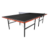 健伦乒乓球桌室内家用可折叠标准移动乒乓球台 黑橙标准款JLAC107