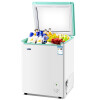 雪花（SNOWFLK）小冰柜家用小型冰箱立式冷柜 全冷冻储存母婴母乳冷柜节能低音省电柜 98升玻璃面板