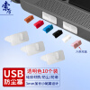 索厉 usb防尘塞 USB封口塞 usb口保护塞 笔记本电脑USB防尘盖 可拆卸硅胶材质 透明色（10个装）20579