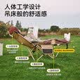 伯希和（Pelliot）户外折叠椅躺椅加宽可调节坐躺两用午睡便携露营椅子16405701卡其