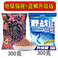 渔艺地狱猫腥+升级版蓝鲫套餐鱼饵黑冬季野钓套餐野钓配方鱼料鱼饵料 地狱猫腥300克+升级蓝鲫共600克