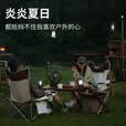 原始人 户外灯照明马灯超长续航野营灯露营灯露营氛围灯户外帐篷灯 太阳能款星烛【濡雨黑】无极调光