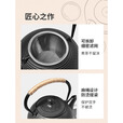 原始人铸铁壶围炉煮茶家用室内水壶烧水泡茶壶炭火炉器明火电陶炉 黑色 