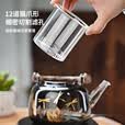 全度耐热玻璃煮茶壶木纹把提梁壶煮茶器轻奢高档电陶炉煮茶器围炉煮茶 木纹把煮茶壶竹蜻蜓 1000ml