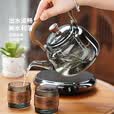 全度耐热玻璃煮茶壶木纹把提梁壶煮茶器轻奢高档电陶炉煮茶器围炉煮茶 木纹把煮茶壶竹蜻蜓 1000ml