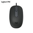 罗技（Logitech）M86鼠标 有线鼠标 办公鼠标 对称鼠标 即插即用 黑色