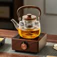 TEAHUE煮茶壶玻璃烧水壶高硼硅泡茶具电陶炉耐高温可明火围炉花茶提梁壶