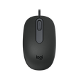 罗技（Logitech）M86鼠标 有线鼠标 办公鼠标 对称鼠标 即插即用 黑色