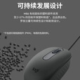 罗技（Logitech）M86鼠标 有线鼠标 办公鼠标 对称鼠标 即插即用 黑色