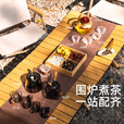 原始人围炉煮茶套装玻璃茶壶烤火炉套装室内耐高温烧水泡茶壶全套配件 1000ML透明清闲玻璃提梁壶-明火电陶炉通用