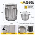尚烤佳（Suncojia）304钛化不锈钢茶具套装茶壶茶杯便携茶水分离器户外露营泡茶器