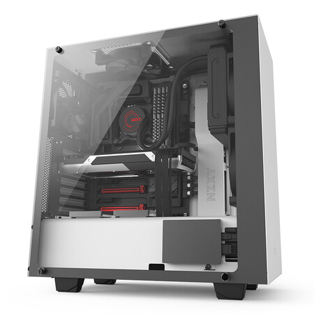恩杰nzxt s340 elite 哑白 中塔机箱(钢化玻璃面板/理线夹设计/标配