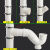 PVC三通带检修口 开口三通PVC补漏片110 75变径50哈夫节排水管补 160x110开口三通(长款)