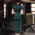 梵威伦（VAVEREN）品牌女装旗袍女2023年夏季新款绿色改良年轻款气质复古民国连衣裙 绿色 2XL